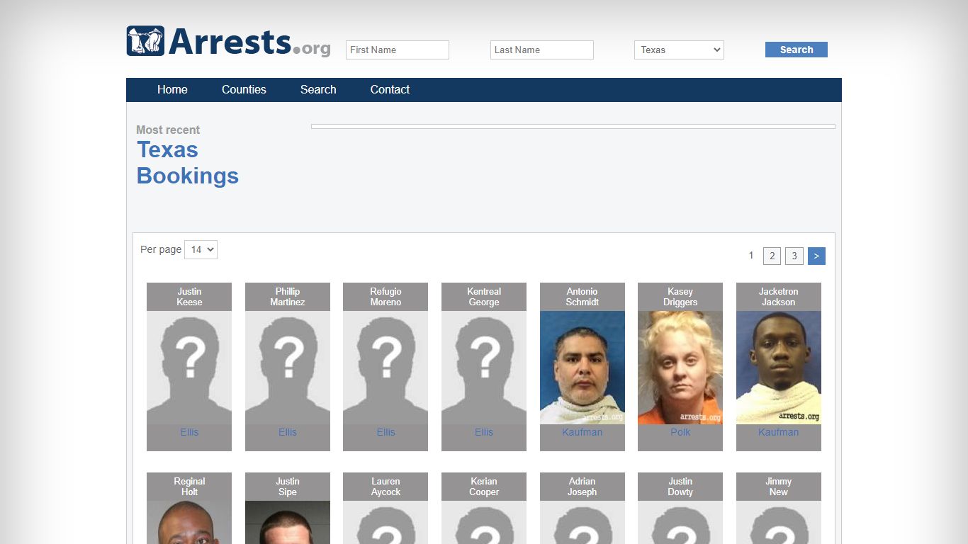 Texas Arrests and Inmate Search